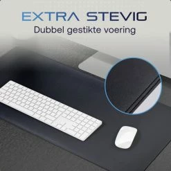 Korting ⌛ Bureauonderlegger - XXL Muismat - Bureaumat - Vegan Leer - Dubbel Gestikt - 80x40 - Stane® ⌛ -Crafts&Co winkel 550x550 14