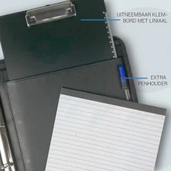 Goedkoopste ✨ Goodmans Goodman - Schrijfmap A4 - Conferentiemap - Schrijfblok - Met Ritssluiting En Tablet Vak - Zwart ✨ -Crafts&Co winkel 550x550 16