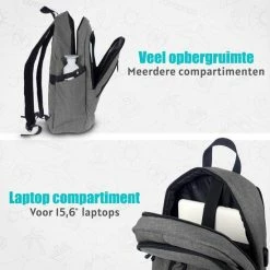 Flash-uitverkoop 💯 TRVLMORE Rugzak - 25 L - 15,6 Inch - Laptop Rugtas - Waterafstotend - Grijs 👍 -Crafts&Co winkel 550x550 179