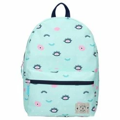 Gloednieuw 🎁 Milky Kiss Stay Cute - Rugzak - Schooltas Meisje - Mint - Ogen 🎉