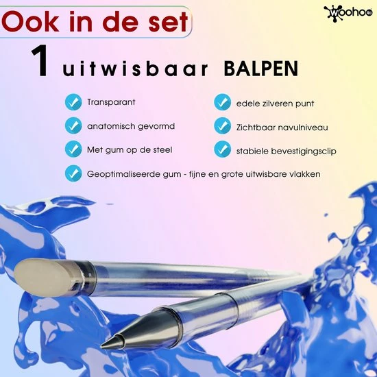 Flash-uitverkoop 😀 Woohoo4u 10 Balpenvullingen +1 Balpen | Eco Verpakking | Nobel Blauw | Uitwisbaar | Compatibel Met Frixion Vulling Pilot Ball En Frixion Click 🤩 7 Flash-uitverkoop 😀 Woohoo4u 10 Balpenvullingen +1 Balpen | Eco Verpakking | Nobel Blauw | Uitwisbaar | Compatibel Met Frixion Vulling Pilot Ball En Frixion Click 🤩 - Afbeelding 7