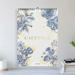 Coupon 😍 Fabrikten Verjaardagskalender - Delfts Goud - Blauw/Goud - A4 ✔️