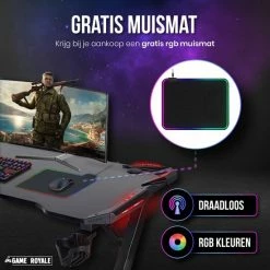 Beste recensies van 🧨 Gaming Bureau Met LED-verlichting 140cm XXL | Nieuwste Model 2022 Met DUBBEL LED Verlichting In Blad | Gaming Desk INCLUSIEF Muismat | DUBBELE LED VERLICHTING | Game Royale ✔️ -Crafts&Co winkel 550x550 292