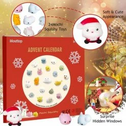 Coupon 💯 A.K.A. Adventskalender 2022 - 24 Mochi Squishies – Met Kerstman - Elke Dag Nieuwe Verrassingen – Schattig - Leuk Voor Kerstmis - 24 Stuks 🤩 -Crafts&Co winkel 550x550 307