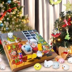 Coupon 💯 A.K.A. Adventskalender 2022 - 24 Mochi Squishies – Met Kerstman - Elke Dag Nieuwe Verrassingen – Schattig - Leuk Voor Kerstmis - 24 Stuks 🤩 -Crafts&Co winkel 550x550 309
