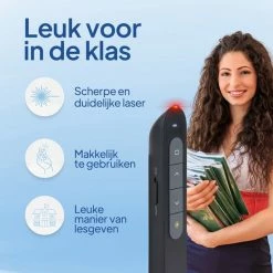 Beste Pirce ⭐ Techard Presenter Met Pointer Bluetooth Draadloze Aanwijspen Presentatie Klikker Laserpen Soft-Touch MacOS, Windows, Android - Inclusief AAA-Batterij ✔️ -Crafts&Co winkel 550x550 320