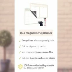 Promo 😍 Urban State Magnetische Weekplanner Whiteboard (2) - Planner Magnetisch - Planbord - Familieplanner - Maandplanner Magnetisch ✔️ -Crafts&Co winkel 550x550 380