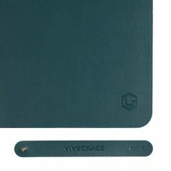 Beste deal ⌛ ViveGrace Bureau Onderlegger - Muismat - Bureaumat - 80x40 Cm - Met Stiksels & Anti-Slip - PU Leer - Donker Teal 🤩 -Crafts&Co winkel 550x550 387