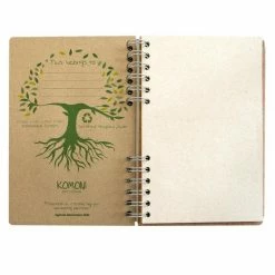 Promo ✨ KOMONI - Duurzaam Houten Schetsboek - Gerecycled Papier - Navulbaar - A5 - Blanco - Zwarte Wolf ⌛ -Crafts&Co winkel 550x550 4