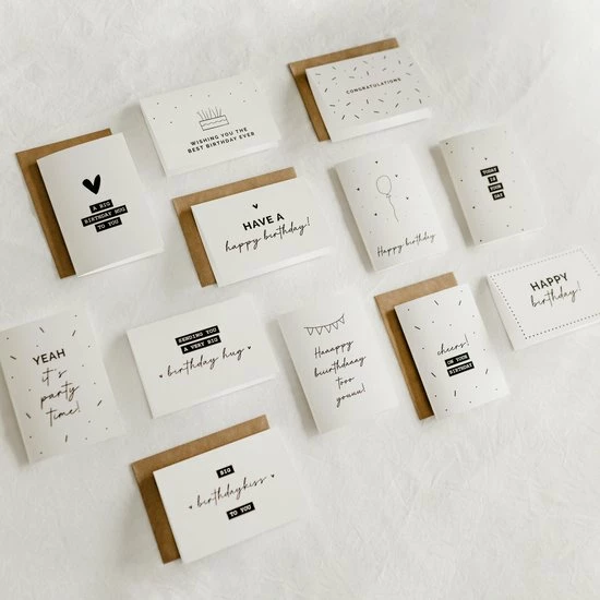 Korting 🔥 Weliketolove 12x Hippe Verjaardagskaartjes (A6) - Verjaardagskaarten - Kaartjes Om Te Versturen - Kaartenset - Hippe Kaartjes Blanco - Kaartjes Met Tekst - Wenskaarten - Felicitatiekaarten - Kaart Verjaardag - Verjaardagskaart - Hippe Wenskaarten Verjaardag ❤️ 1 Korting 🔥 Weliketolove 12x Hippe Verjaardagskaartjes (A6) - Verjaardagskaarten - Kaartjes Om Te Versturen - Kaartenset - Hippe Kaartjes Blanco - Kaartjes Met Tekst - Wenskaarten - Felicitatiekaarten - Kaart Verjaardag - Verjaardagskaart - Hippe Wenskaarten Verjaardag ❤️