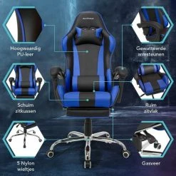 Beste recensies van 😉 LifeGoods AlphaX Gamestoel - Bureaustoel Met Voetsteun - Verstelbaar - Kunstleer - Zwart/Blauw 🌟 14 Beste recensies van 😉 LifeGoods AlphaX Gamestoel - Bureaustoel Met Voetsteun - Verstelbaar - Kunstleer - Zwart/Blauw 🌟 -Crafts&Co winkel 550x550 491