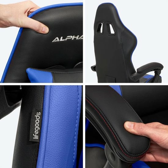 Beste recensies van 😉 LifeGoods AlphaX Gamestoel - Bureaustoel Met Voetsteun - Verstelbaar - Kunstleer - Zwart/Blauw 🌟 7 Beste recensies van 😉 LifeGoods AlphaX Gamestoel - Bureaustoel Met Voetsteun - Verstelbaar - Kunstleer - Zwart/Blauw 🌟 - Afbeelding 7