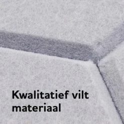 Beste deal 🔔 Homeon Prikbord Memobord Vilt - Hexagon - Zelfklevend - Grijs - 3 Stuks 👏 -Crafts&Co winkel 550x550 552