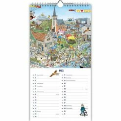 Beste deal ✨ Comello Jan Van Haasteren Maand Notitiekalender - 2023 - 18x34.5cm 🔥 -Crafts&Co winkel 550x550 606