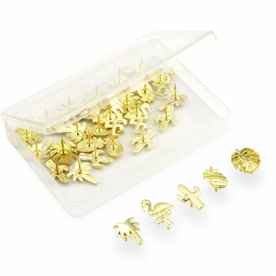 Groothandel 🔔 QY Punaises Voor Prikbord Of Memobord - Set Van 30 Pushpins - Flamingo/cactus Goud 💯 1 Groothandel 🔔 QY Punaises Voor Prikbord Of Memobord - Set Van 30 Pushpins - Flamingo/cactus Goud 💯