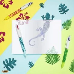 Flash-uitverkoop 🧨 BIC 4 Kleuren Velours Balpennen Medium Punt (1.0 Mm) - Verschillende Ontwerpen - Pak Van 3 Stuks - Velvet Look 👍 -Crafts&Co winkel 550x550 718