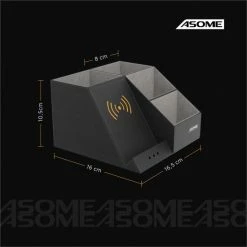 Gloednieuw 🌟 ASOME Pennenbak Met Draadloze Oplader - Desk Organizer - Bureau Accessoires - Draadloze Oplader - Bureau Organizer 💯 -Crafts&Co winkel 550x550 731