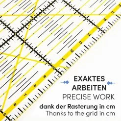 Uitgang 🤩 PRETEX WINTEX Patchwork Liniaal – Snijliniaal 15 X 60 Cm, Met Cmraster En Hoekweergave – Rolsnijliniaal, Naaliniaal, Snijliniaal, Ideaal Voor Naaien En Knutselen 15x60cm 🤩 -Crafts&Co winkel 550x550 769