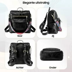Begroting 😍 Glennoo Rugzak - Rugtas Dames - Waterdicht - Klein - Anti-theft Vakje - Rug-, Schouder-, Handtas In één - Zacht PU-leer 👏 -Crafts&Co winkel 550x550 785