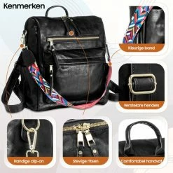 Begroting 😍 Glennoo Rugzak - Rugtas Dames - Waterdicht - Klein - Anti-theft Vakje - Rug-, Schouder-, Handtas In één - Zacht PU-leer 👏 -Crafts&Co winkel 550x550 787