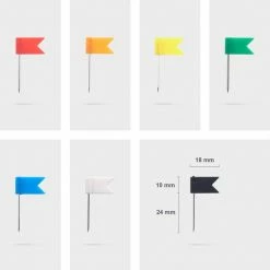 Korting 😍 QY Punaises Voor Prikbord Memobord Of Wereldkaart - Set Van 100 Pushpins - Vlaggetjes In 7 Kleuren 🎉 -Crafts&Co winkel 550x550 797