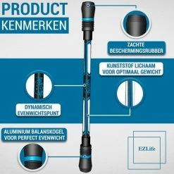 Beste deal ✔️ SimpleLiving Spinning Pen Blue - Fidget Pen -Stress Relief Pen- Roterende Pen - 0.5mm Balpen Pen Spinner - Freestyle Pen - Weighted Spinner Pen 😀 -Crafts&Co winkel 550x550 805