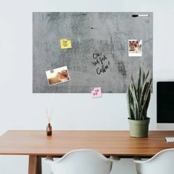 Promo ✨ Navaris Magneetbord - Magnetisch Bord Om Op Te Schrijven - Memobord 90 X 60 Cm - Met Magneten En Marker - Notitiebord Voor Aan De Muur - Betonlook 🧨 -Crafts&Co winkel 550x550 806