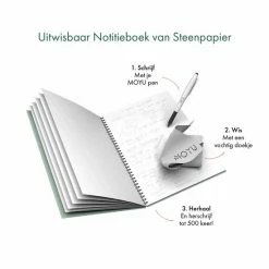 Groothandel 😀 MOYU Ringband A5 - Hardcover - Misty Mountain - Uitwisbaar Notitieboek - Duurzaam Steenpapier 🛒 -Crafts&Co winkel 550x550 858