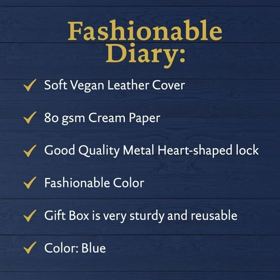 Goedkoop 😉 Victoria's Journals - Dagboek Met Slot En Sleutel - Hush-Hush My Secret Diary W/ Heart Lock - Premium Vegan Leer Dagboek - Hardcover - 320 Pagina's Premium Papier - 13 X 18 Cm (Blauw) 🎁 5 Goedkoop 😉 Victoria's Journals - Dagboek Met Slot En Sleutel - Hush-Hush My Secret Diary W/ Heart Lock - Premium Vegan Leer Dagboek - Hardcover - 320 Pagina's Premium Papier - 13 X 18 Cm (Blauw) 🎁 - Afbeelding 5