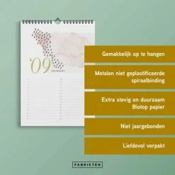 Aanbiedingen ✔️ Fabrikten Verjaardagskalender - Waterverf - Roze/Grijs/Goud - A4 🎁 15 Aanbiedingen ✔️ Fabrikten Verjaardagskalender - Waterverf - Roze/Grijs/Goud - A4 🎁 -Crafts&Co winkel 550x550 914