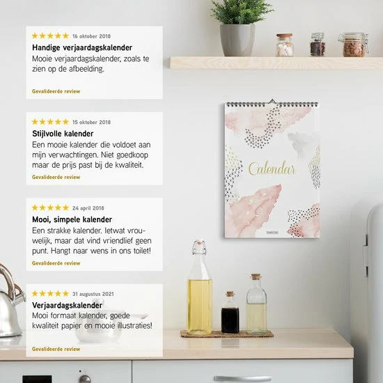 Aanbiedingen ✔️ Fabrikten Verjaardagskalender - Waterverf - Roze/Grijs/Goud - A4 🎁 7 Aanbiedingen ✔️ Fabrikten Verjaardagskalender - Waterverf - Roze/Grijs/Goud - A4 🎁 - Afbeelding 7