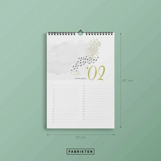 Aanbiedingen ✔️ Fabrikten Verjaardagskalender - Waterverf - Roze/Grijs/Goud - A4 🎁 10 Aanbiedingen ✔️ Fabrikten Verjaardagskalender - Waterverf - Roze/Grijs/Goud - A4 🎁 - Afbeelding 10