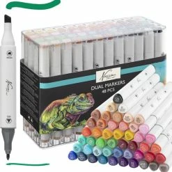 Aanbiedingen ❤️ Nassau Fine Art Twinmarkers 48 Stuks Voor Volwassenen En Kinderen | Alcohol Stiften | Triangel Vorm | Handig In Gebruik | Markeerstiften ✨