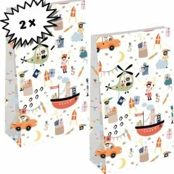 Flash-uitverkoop ⭐ Merkloos Sinterklaas Rood Inpakpapier Cadeaupapier 46-delige Inpakset - Meerkleurig - Stickers Blokbodemzakken Cadeaulint Stafjes Inpakken 🧨 -Crafts&Co winkel 550x564 1