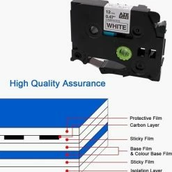 Nieuw ❤️ Merkloos Label Tape - Geschikt Voor Brother TZe-231 TZ-231, P-touch PT-1000 GL-H100 GL-H105 GL-200 PT-1080 PTE-550WVP PT-P700 PT-H300 Label Printer - 12mm X 8m - 3 Stuks ⭐ -Crafts&Co winkel 550x565 6
