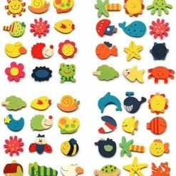 Gloednieuw ⭐ Merkloos Magneten Divers Hout 12 Stuks Koelkast Whiteboard ⌛