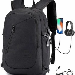 Beste Verkoop 👍 IGOODS Laptoprugzak - Reizen Anti-diefstal Zakelijke Rugzak - Tas Met USB-oplaadpoort - 14 T/m 15,6 Inch - Zwart 🛒