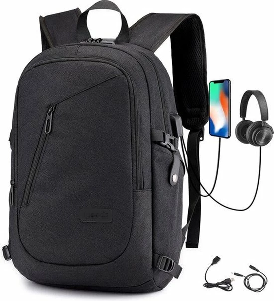 Beste Verkoop 👍 IGOODS Laptoprugzak - Reizen Anti-diefstal Zakelijke Rugzak - Tas Met USB-oplaadpoort - 14 T/m 15,6 Inch - Zwart 🛒 1 Beste Verkoop 👍 IGOODS Laptoprugzak - Reizen Anti-diefstal Zakelijke Rugzak - Tas Met USB-oplaadpoort - 14 T/m 15,6 Inch - Zwart 🛒