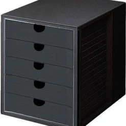 Begroting ⌛ Ladenkast HAN Met 5 Gesloten Laden Zwart ✔️