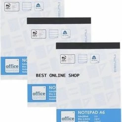 Beste Verkoop 👏 Office Essentials Schrijfblok A6 - 100 Vellen - 3 Stuks In Een Blister 🤩
