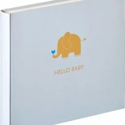 Gloednieuw 🤩 Walther Design - Baby Animal - Babyalbum - 28x25 Cm - 50 Pagina's - Blauw 🤩