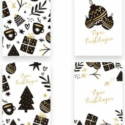 Coupon 🥰 Roegaarden Luxe Kerstkaarten | Met Enveloppen | 4 Soorten | 4 Kerstkaarten ❤️
