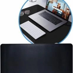 Korting β Bureauonderlegger - XXL Muismat - Bureaumat - Vegan Leer - Dubbel Gestikt - 80x40 - Stane® β