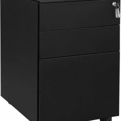 Groothandel 🥰 Nancy's Ladeblok 3 Lades Zwart - Ladeblok Bureau 52 X 39 X 60 Cm 💯