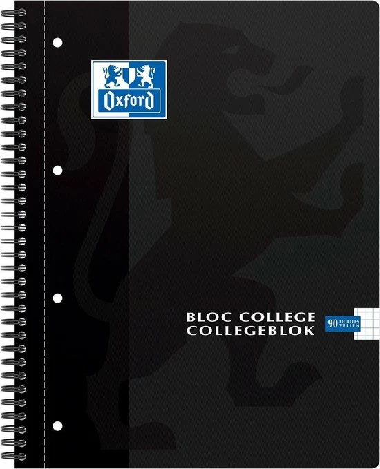 Beste Pirce 😀 Oxford School Collegeblok - Schrijfblok - A4 - Ruit 5 Mm - 4 Gaats - 90 Pagina's - Zwart 😀 1 Beste Pirce 😀 Oxford School Collegeblok - Schrijfblok - A4 - Ruit 5 Mm - 4 Gaats - 90 Pagina's - Zwart 😀