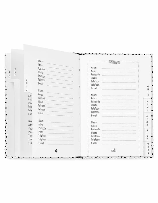 Goedkoop π― Zoedt - Adresboekje - Zwart Wit - A6 Formaat β 4 Goedkoop π― Zoedt - Adresboekje - Zwart Wit - A6 Formaat β - Afbeelding 4
