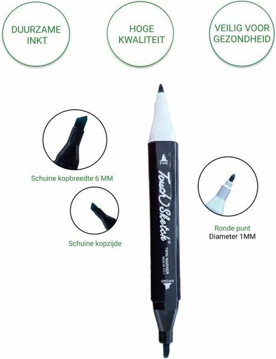 Goedkoop 😍 Stiften Voor Volwassenen Touch Twinmarkers Dubbelzijdige Alcohol Stiften 21 Stuks - Dual Tip Markers - Tekenstiften - Kleurstiften - Fineliners - Dikke Dunne Stiften - Handlettering Kalligrafie Bullet Jounal Dagboek - Kleuren 😉 9 Goedkoop 😍 Stiften Voor Volwassenen Touch Twinmarkers Dubbelzijdige Alcohol Stiften 21 Stuks - Dual Tip Markers - Tekenstiften - Kleurstiften - Fineliners - Dikke Dunne Stiften - Handlettering Kalligrafie Bullet Jounal Dagboek - Kleuren 😉 - Afbeelding 9