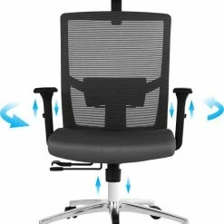 Hete verkoop ๐ FOXSPORT Bureaustoel Comfort - Ergonomische Bureaustoelen - Hoogte Verstelbaar - Opklapbare Armsteun - Wieltjes - Volwassenen/Kinderen - Thuis/Kantoor - Zwart ๐