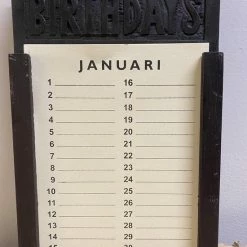 Beste Verkoop ✔️ Woodart Houten Verjaardagskalender 28 Cm Zwart/bruin Met Losse Vellen Kalender Verjaardag 🥰
