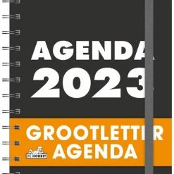 Coupon 💯 De Hobbit Hobbit - Grootletter Agenda - Zwart - 2023 - Ringband - Week Per 2 Pagina's - A5 (19.5x13.5cm) 🛒